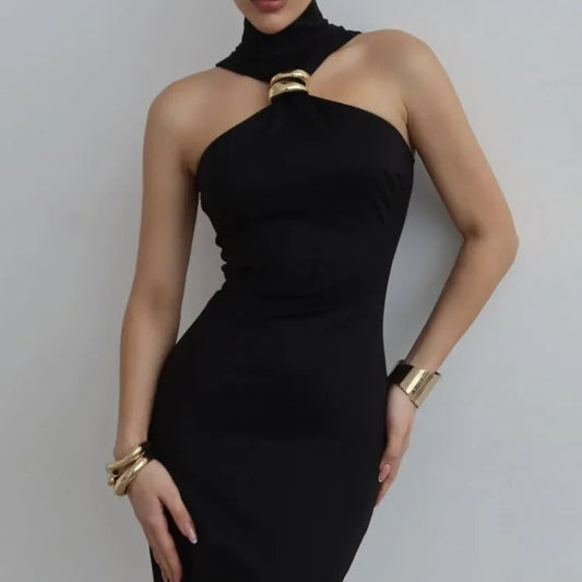 Shear Black Turtleneck